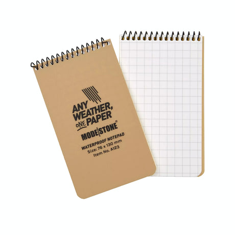 Modestone Waterproof Notepad 76x130mm- Tan